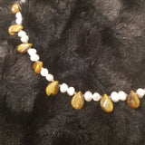 Perlenkette mit Tigerauge 50 cm lang verstellbar